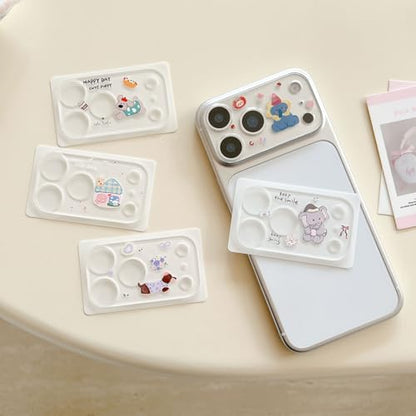 Scratch Animal Series Lens Cover For Phone 17PM Feature Easy Setups And Safe Protections Tempered Glass Camera Cover - color: gray elephant