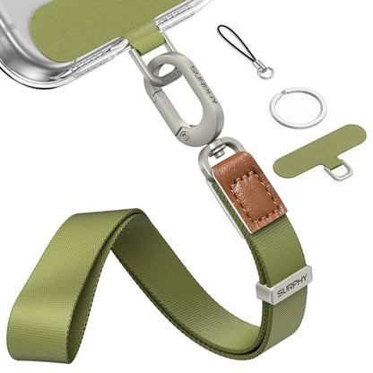 SURPHY Phone Wrist Strap, Keychain Wristlet, Wrist Lanyard with Tether Tab - color: Green