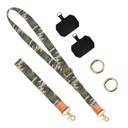 Phone Lanyard Crossbody Wrist Strap, Universal Adjustable Neck Strap for Phone Case Keys ID Badges, Travel Essential - color: Classic Camouflage