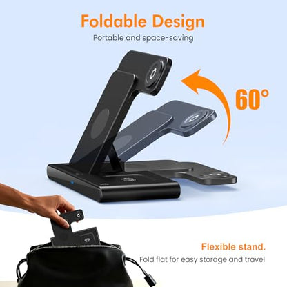 Wireless Charger Fast Charging Station 3 in 1 Charger Stand Home