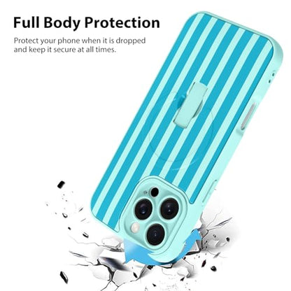 KANGHAR Compatible with iPhone 16 Pro Max Case Stripes -Blue - color: Blue-Stripes, size: iPhone 16 Pro Max