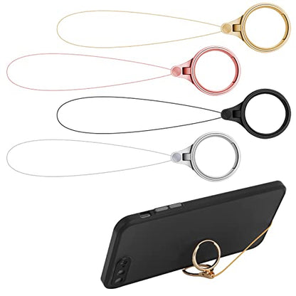 Cobee Cell Phone Ring Straps, 4 Pcs Cellphone Finger Holders Loop Charm