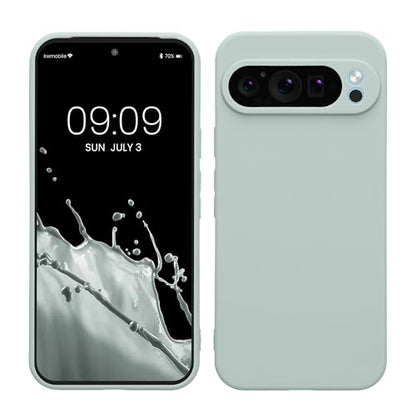 kwmobile Case Compatible with Google Pixel 9 Pro XL Case - Protective Slim TPU Phone Cover - Soft Matte Finish - Cool Mint - color: Cool Mint