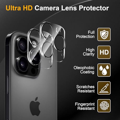 3 Pack Camera Lens Protector for iPhone 16 Pro/16 Pro Max - size: iP 16 Pro/16 Pro Max