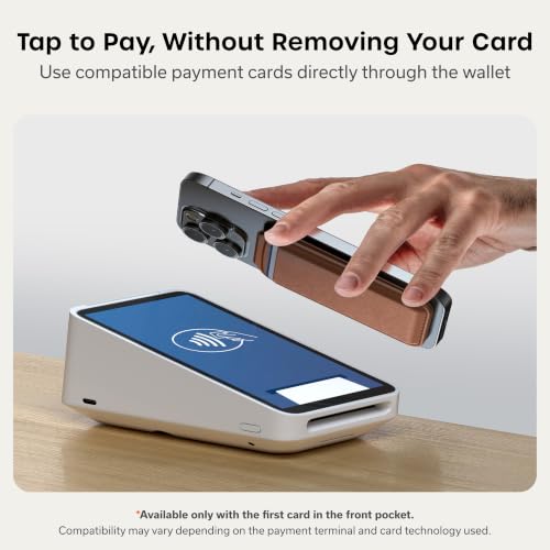 Satechi MagSafe Wallet Stand, Card Holder, NFC Pass-Through - color: Brown
