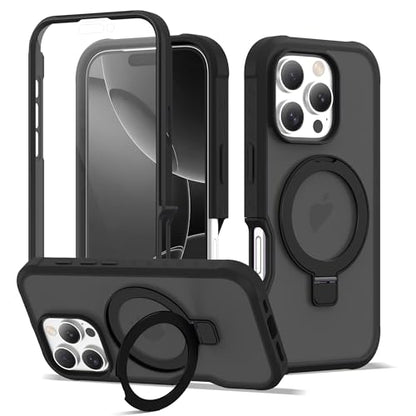Compatible with iPhone 16 Pro Case with Stand 6.3",Black - color: Black, size: Iphone 16 Pro