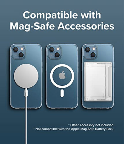 Ringke for iPhone 13 Case [Fusion Magnetic Matte Clear] | Compatible with MagSafe, Oil & Dirt Resistant, Anti-Fingerprint Technology Prevents Oily Smudges, Feels Velvety Soft - size: iPhone 13