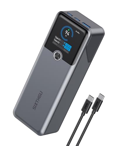 SIXTHGU Laptop Power Bank, 20,000mAh Travel Essential, 200W Fast Charging