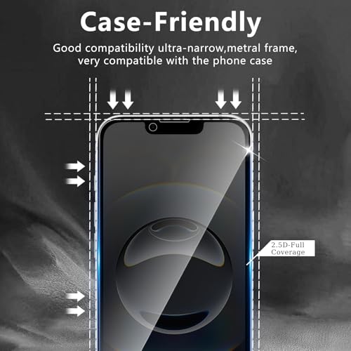 3+3 Pack Privacy Screen Protector Designed for iPhone 16e / 17e With 3 Pack Camera Lens Protector,Full Coverage Anti-Spy Tempered Glass Film,9H Hardness,Bubble Free,Easy to Install - color: iPhone 16e / 17e FK33