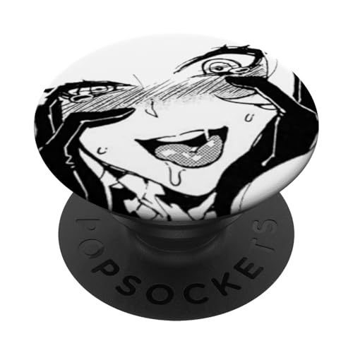 Cute Ecchi Hentai Girl Ahegao Waifu Pop Socket PopSockets Adhesive PopGrip - style: Adhesive PopGrip