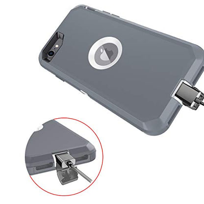 I-HONVA for iPhone SE 2022/2020 Case Built-in Screen Protector Shockproof Dust/Drop Proof 3 in 1 Full Body Rugged Heavy Duty Cover for Apple iPhone SE 3rd/2nd Gen 4.7, Grey - color: Grey/White
