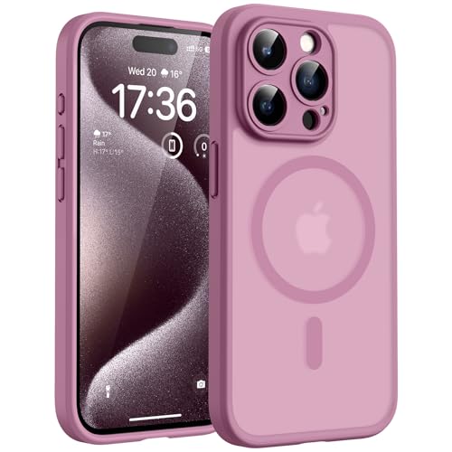 TOCOL for Phone 15 Pro Case, Compatible with Magsafe Charger, Full Camera Protection, Drop Protection, Translucent Matte Phone Case for iPhone 15 Pro 6.1 inch (Lilac Purple) - color: Lilac Purple, size: Iphone 15 Pro