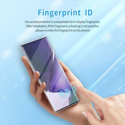 3 Pack Tempered Glass Screen Protector Applicable for Samsung Galaxy Note 20 Ultra 6.9 inch, Support Fingerprint ID Friendly Tempered Glass Screen Protective, HD Clear Scratch Resistant Suitable - color: note 20u