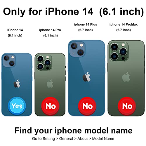 HAOPINSH for iPhone 14 Wallet Case with Card Holder, Flower Cat Pattern Back Flip Folio PU Leather Kickstand Card Slots Case for Women Girls, Double Magnetic Clasp Shockproof Cover 6.1" - color: Flower Cat