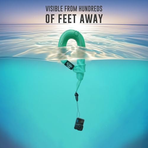 Waterproof Phone & Camera Float Wrist Strap for Underwater | Waterproof Float Strap Compatible with GoPro Hero 13, Insta360 X4, DJI Action 5 Pro, iPhone, OM System TG-7 & Kodak WPZ2 - color: Turquoise Splash