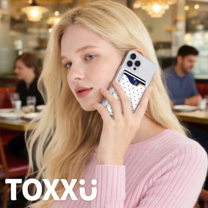 Polka Dots Magnetic Wallet Compatible with Magsafe Wallets for iPhone 17/16/15/14/13/12 Series Pro Max Plus Cute Phone Magnet Card Holder Fit 3 Cards for Women Girl Lether Mag Safe White - color: Polka Dots (White)