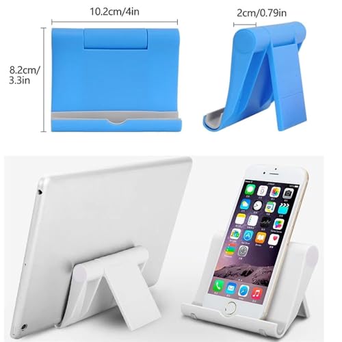 4Pcs Cell Phone Stand Holder for Desk Adjustable Compatible with iPhone 14 13 12 11 8 Pro Max SE XS XR Plus Samsung Galaxy Note20 S20 S10 S9 S8 Cell Phone Holder Foldable (4 Color) - color: 4 Color