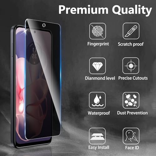 3 Pack Privacy Screen Protector for Motorola Moto G Power 5G 2024 - size: Moto G Power 2024 FK3