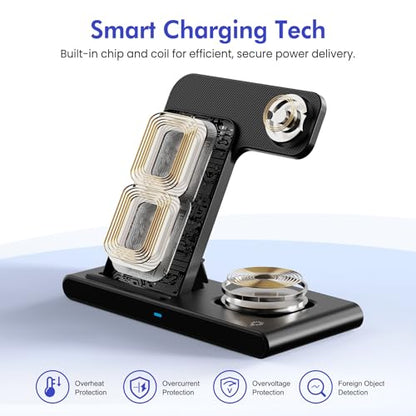 Wireless Charger Fast Charging Station 3 in 1 Charger Stand Desk