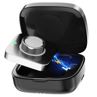 Charging Case Compatible with Oura Ring Gen 5/4/3 Official Charger, Portable Wireless Charging Box with 1000mAh Capacity, Fits All Ring Sizes, 30-Day Runtime (Official Charger Not Included) - color: Black