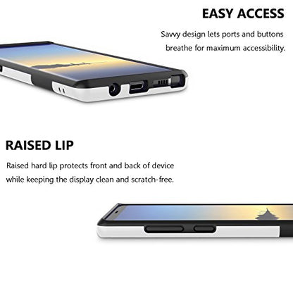 Jeylly Galaxy Note 8 Case, Note 8 Cover, [3 Color] Slim Hybrid Impact Rugged Soft TPU & Hard PC Bumper Shockproof Protective Anti-Slip Case Cover Shell for Samsung Galaxy Note 8 SM-N950 - Black | [3 Color] Slim Hybrid Impact Rugged Soft TPU & Hard PC Bump