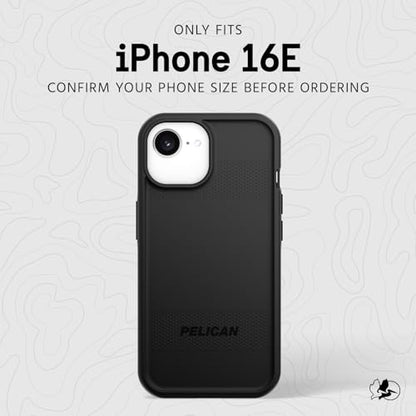 Pelican Protector iPhone 16e/15/14/13 Case -Rugged MagSafe Phone Case-Black | Magnetic Phone Case w/16ft Military-Grade Drop Protection - Anti-Scratch, Heavy Duty Phone Cover for iPhone 16e/15/14/13 - color: Black - P, style: Protector