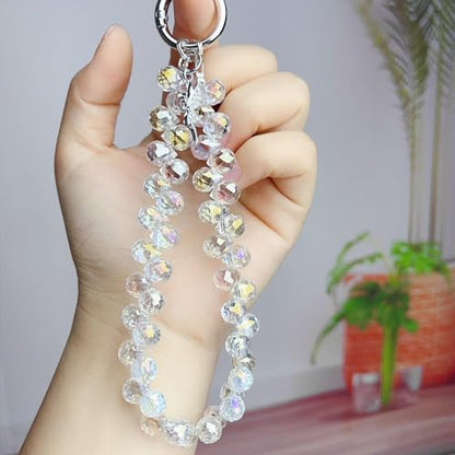 TENOC Beaded Phone Wrist Strap, White - color: A-white