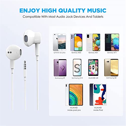 2 Pack Wired iPhone Earbuds/iPhone Headphones/Earphones with 3.5mm AUX Plug