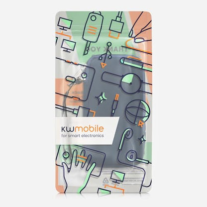 kwmobile Universal Phone Pouch Size XXL - 7" - Neoprene Smartphone Pouch with Zip - Water-Repellent Mobile Phone Case - Sleeve in Navy Blue - color: navy blue, size: XXL - 7"