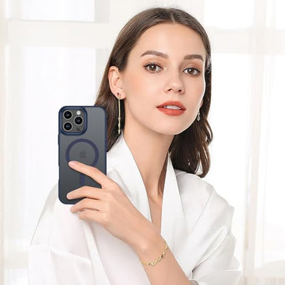 BENTOBEN Magnetic for iPhone 16 Pro Max Case,(Compatible with MagSafe) (Military Grade Drop Protection) Slim Translucent Matte Shockproof with Anti-Fingerprint Phone Case 6.9",Deep Blue - color: Deep Blue