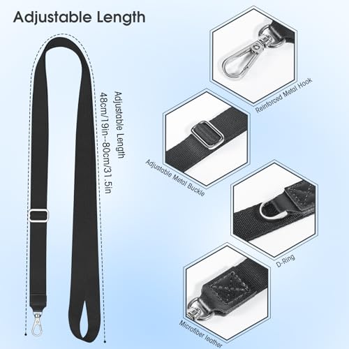 2 Pack Phone Lanyard Adjustable Crossbody Strap Initial A Patch - style: Lanyard letter sign A