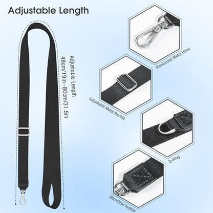 2 Pack Phone Lanyard Adjustable Crossbody Strap Initial A Patch - style: Lanyard letter sign A