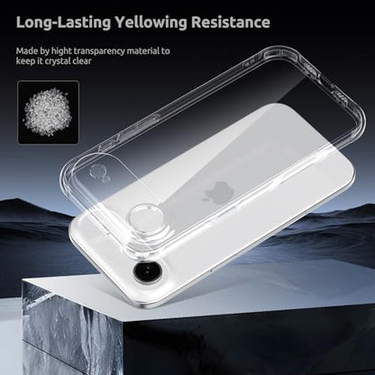 WXR for iPhone 17 Air Clear Case, Anti-Yellowing - size: for iphone 17 Air case
