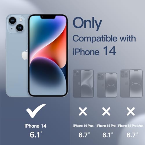 JETech Silicone Case for iPhone 14, Cobalt Blue | Silky Soft Touch, Shockproof Protection, Scratch Resistant, Microfiber Lining - color: Cobalt Blue, size: iPhone 14