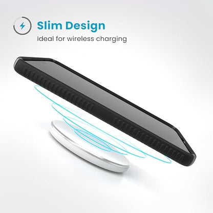 Speck Samsung Galaxy S25 Plus Case - 13-Foot Drop Protection, No-Slip Grips - Samsung S25 Plus Case - Raised Bezel and Enhanced Buttons - Presidio 2 Grip - Black/Slate Grey (Pack of 1) - color: Black, size: Galaxy S25+