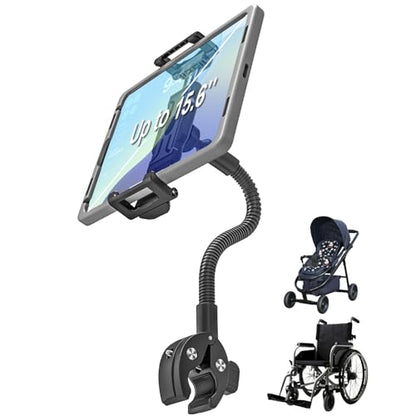 Metal Wheelchair & Stroller Tablet Holder for 6.1"-15.6" Devices
