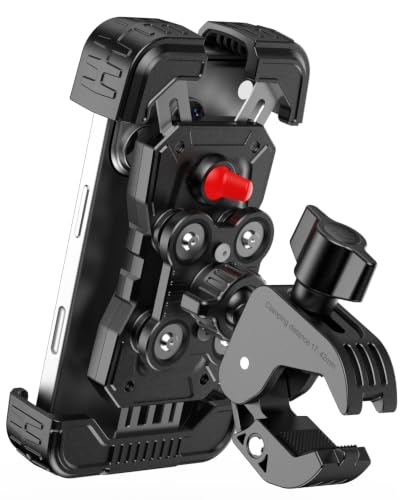 Motorcycle Phone Mount Vibration Dampener, Bike Phone Holder With Handlebar - color: Clamp Base
