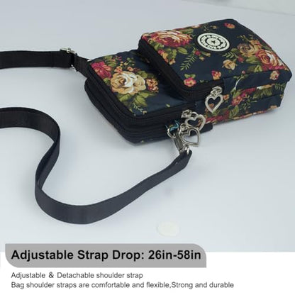 JANKS Small Crossbody Bags for Women Mini Cell Phone Purses Handbag Shoulder Bag - color: 013 Flower