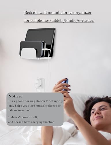 Wall Mount Phone Holder, (White) - color: White