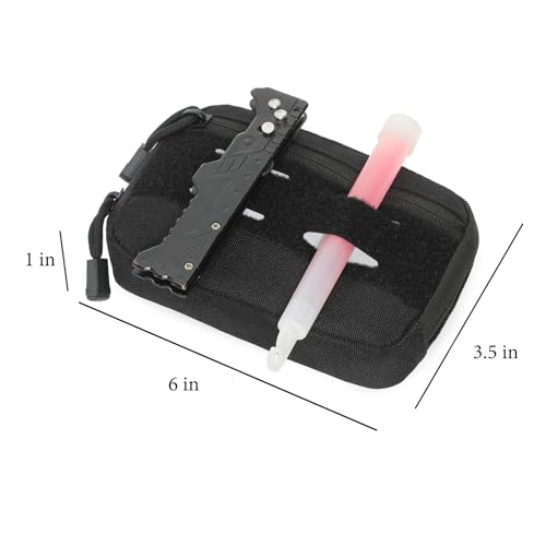 Mini Heavy Duty Tactical Belt Pouch for Men - Small Molle Pouch,Admin Pouch - color: khaki