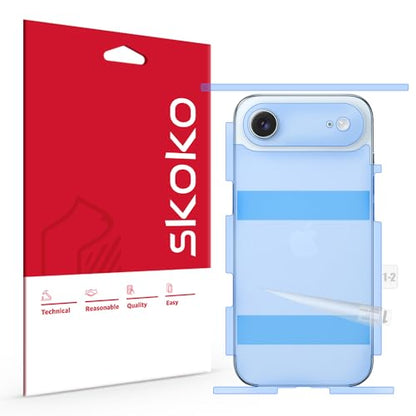 skoko Invisible Camera Lens & Full Back Body Skin for iPhone Air | Matte & Ultra-Thin TPU Protector