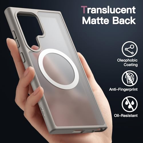 JETech Magnetic Case for Samsung Galaxy S24 Ultra, Titanium Grey - color: Titanium Grey, size: Galaxy S24 Ultra