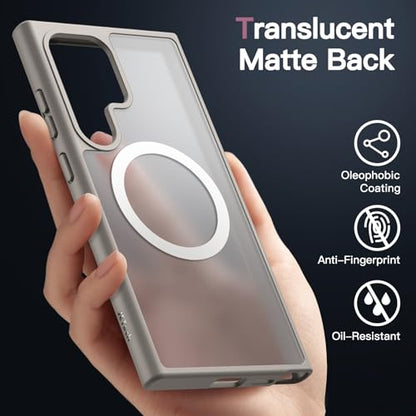 JETech Magnetic Case for Samsung Galaxy S24 Ultra, Titanium Grey - color: Titanium Grey, size: Galaxy S24 Ultra