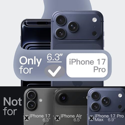 JETech Silicone Case for iPhone 17 Pro, Dark Blue - color: Dark Blue, size: iPhone 17 Pro