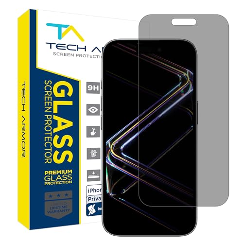 Tech Armor Privacy Glass for iPhone 17 Pro Max Screen Protector, 1-Pack