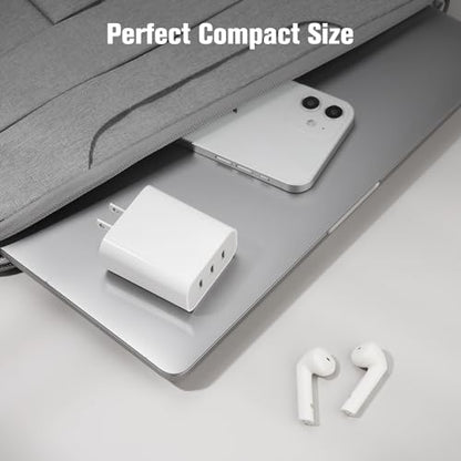 USB C Charger Block, Amoner 35W 3-Port USB C Block Fast Wall Charger