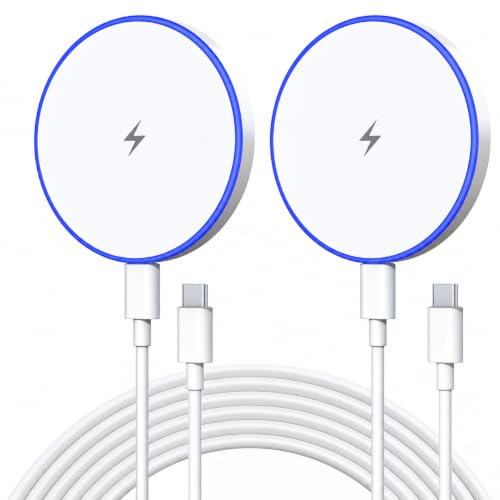 Wireless Charger 2Pack 6FT 15W Samsung Magnetic MagSafe Charger - color: Bright White