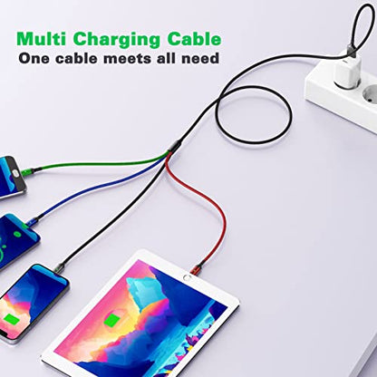 Multi Charging Cable 4A,5ft/2Pack 4in1 USB Charger Cable