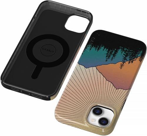 Casely iPhone 14 Plus Case | Golden Hour | Mountain Sunset | Compatible with MagSafe | Classic Ultra Slim Design - color: Golden Hour | Mountain Sunset