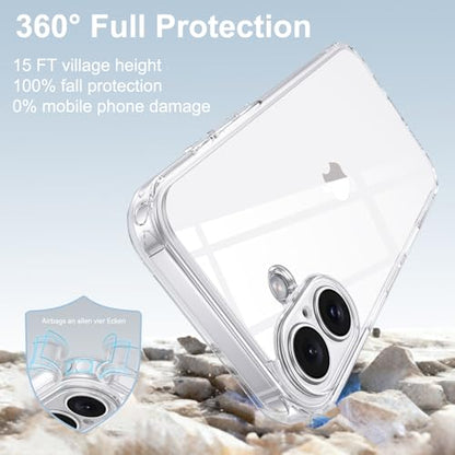 YINLAI Compatible with iPhone 17 Case, Crystal Transparent Anti-Yellowing Upgraded Full Camera Protection Supports Wireless Charging Slim Shockproof Protective Phone Cover 6.3" (Clear) - color: Clear, size: iPhone 17 6.3"